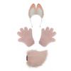 Cosplay Set of Rabbit Ears Tail Paws Anime Expo Plush Animal Ears Hairband  Amusement Park Headwear Gift for Children Adults.