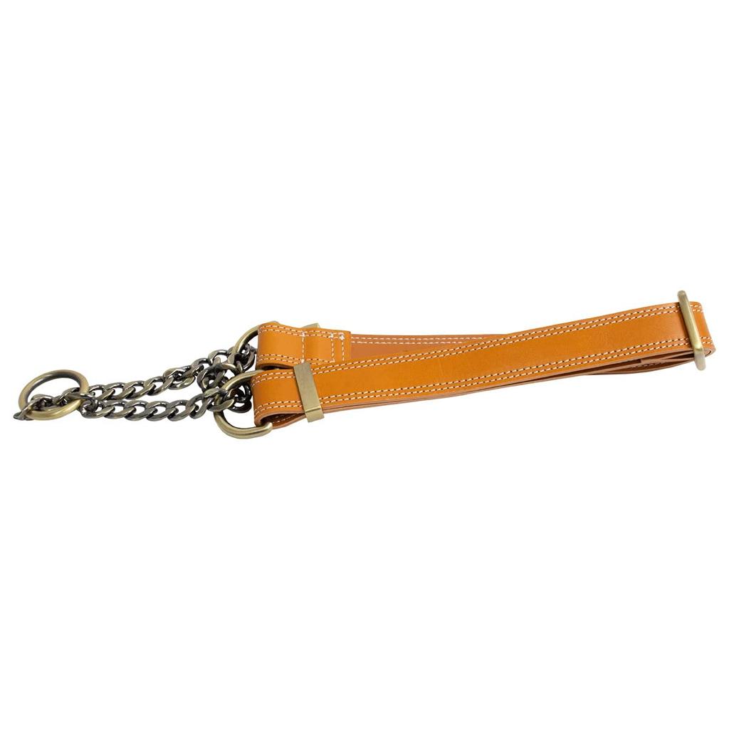 Dog Half for Large Genuine Italian Brown [Rafficaro] Collar, Choke, Dogs, Leather, Training, Stylish, Leather, Painless, Wide, Safe,