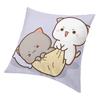 Peach And Goma Mochi Cat Wake Up Cushion Cover 45X45 Decoration 3D Print Throw Pillow For Sofa Double Side