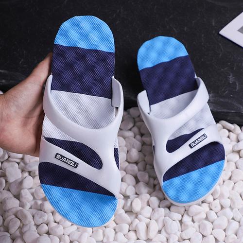 Fashion Men's Slippers Korean Version Men's Summer Lovers One-word Slippers Anti-skid Beach Slippers Men's  and Women's Slippers
