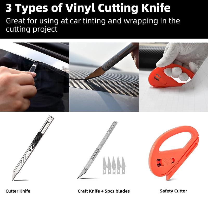 Vinyl Wrap Tools Window Tint Kit Car Wrapping Tools Film Squeegees Plastic Scraper Wrap Knife Magnetic Holders Foil Tool