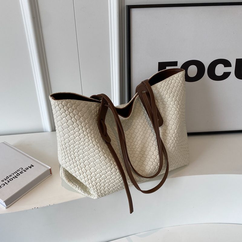 

Women s Bag Fancy Leisure at Work Shoulder Tote Bag Rice White