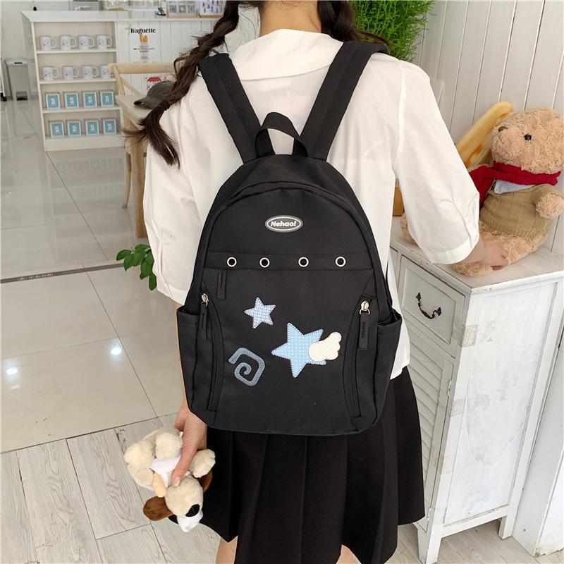 Schoolbag new high-value ins style Korean niche embroidery design versatile girl lightweight small backpack