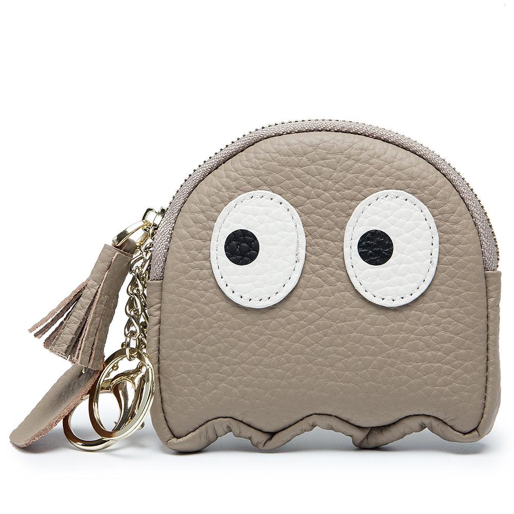 Korean Ins Cute Cartoon Coin Purse - Genuine Leather Mini Cowhide Bag