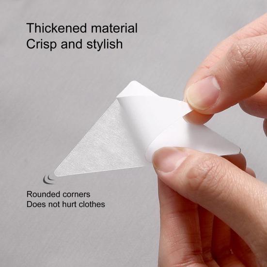 50 Stück Kragenaufkleber, unsichtbare und stilvolle selbstklebende Hemdausschnitt-Fixierer für perfekten Kragensitz