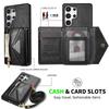 Samsung S24ultra S23 A53 Crossbody Card Holder Phone Case with Zipper Pocket and Lanyard