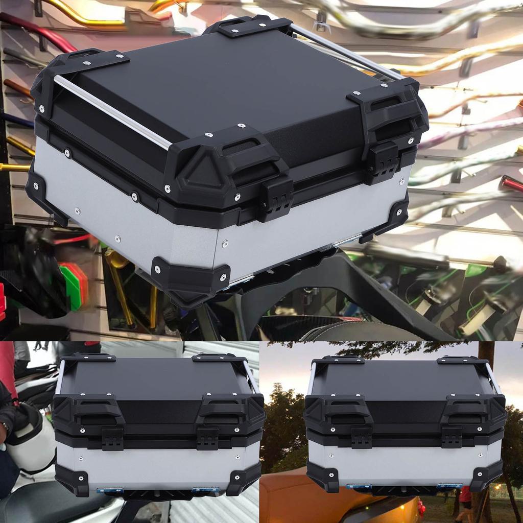 Motorcycle Luggage Box with Removable Base and Liner 28L Large Capacity Shockproof