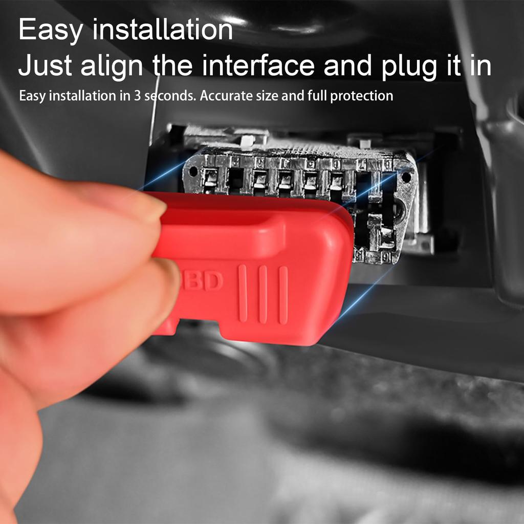 OBD Port Lock Anti-Theft Protector | Diagnostic Port Cover - Waterproof Dustproof Silicone Vibration