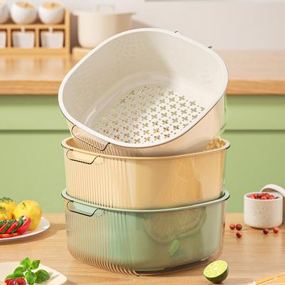MeyJig strecurătoare din plastic bucătărie instrument orez bol strecurătoare coș de fructe legume curățare filtru