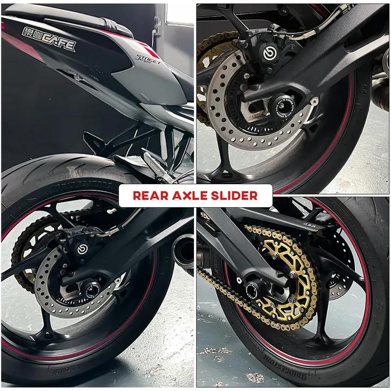 Frame Slider Crash Pad For Street Triple 765 R S RS 2017-2026 765RS Motorcycle Protector Rear Front Wheel Axle Fork Crash Slider