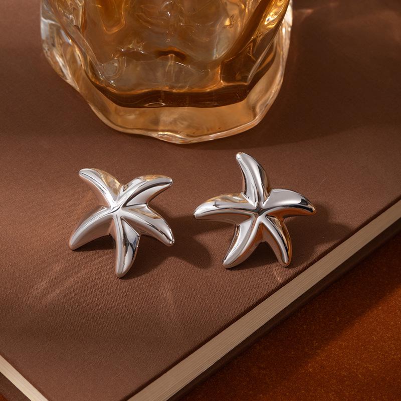 Exaggerated Floral Petal Earrings: Multi-layered Niche Design with a European & American Style