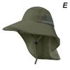 Summer Wide Brim Sun Hat Breathable Mesh Sides Outdoor Camping Travel Fishing Hat With Adjustable Neckband