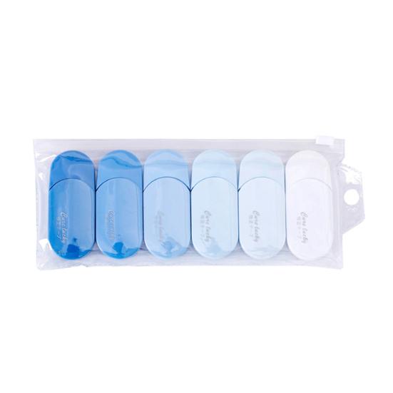 6Pcs High-Capacity Correction Tape with Gradient Color Case Smooth Roller for Students No-Skip Tear-Resistant Cute Office Supplies for School Home