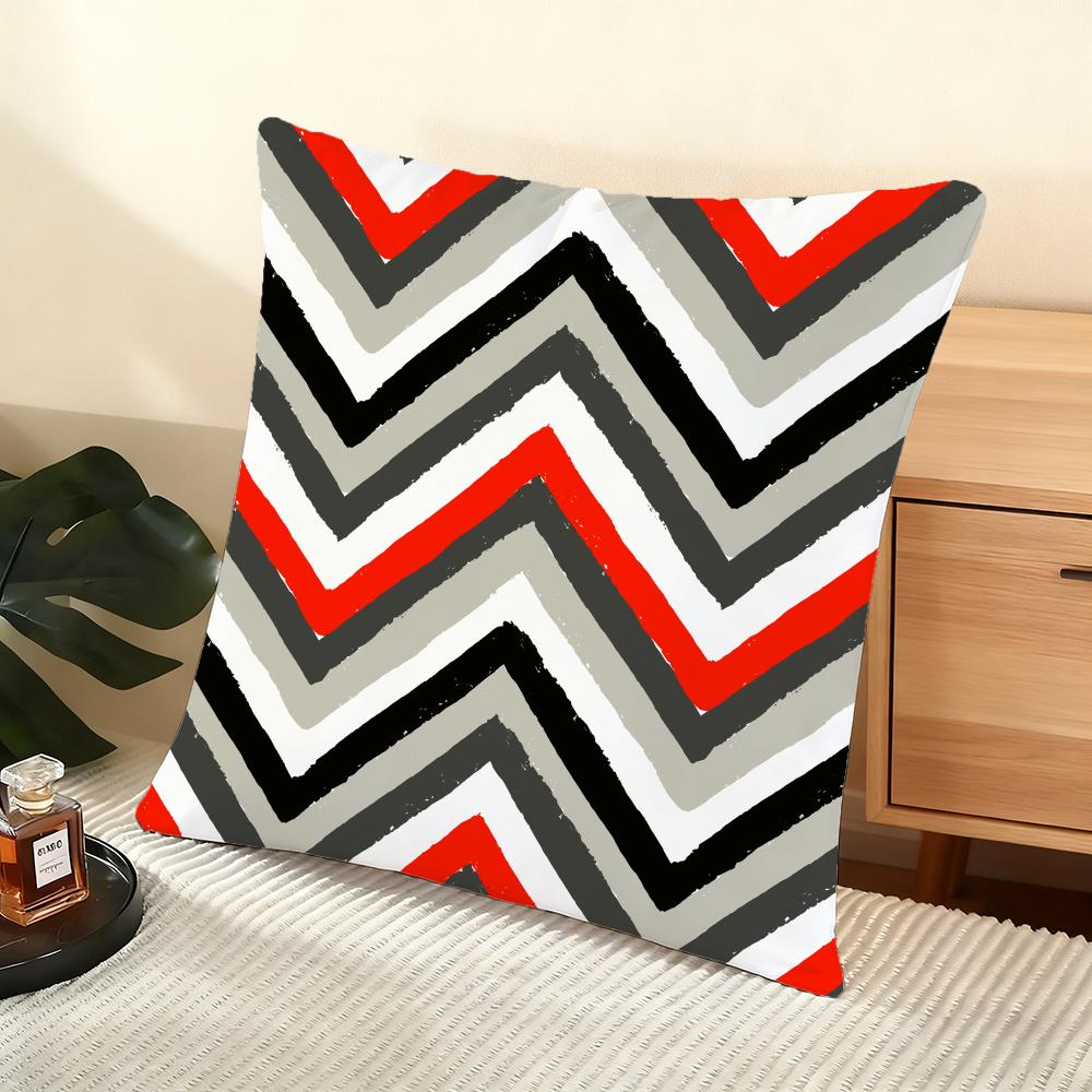 Calm Geometric Color Cushion Cover Soft Short Plush Pillow Cover Smooth Cozy Texture Aesthetic Cushion Case Home Decor
