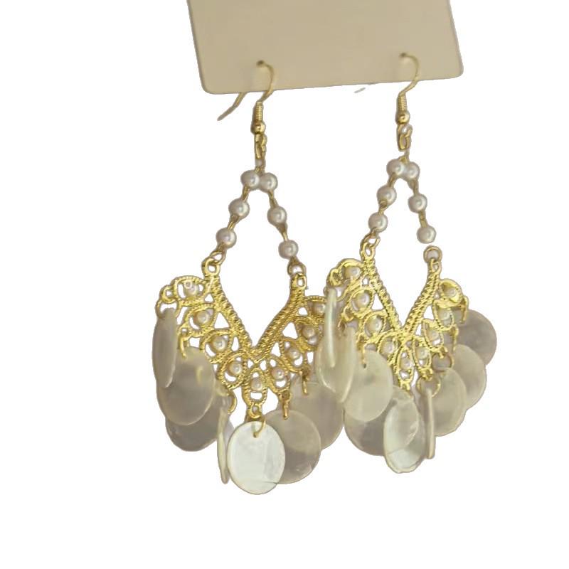 Retro Ethnic Crystal Tassel Earrings: Elegant Water Drop Design for Women
