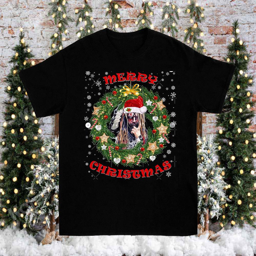

Merry Xmas Santa Hat and Zombie Christmas Tshirt All Sizes FR1169 Unisex T-Shirt XXXXL