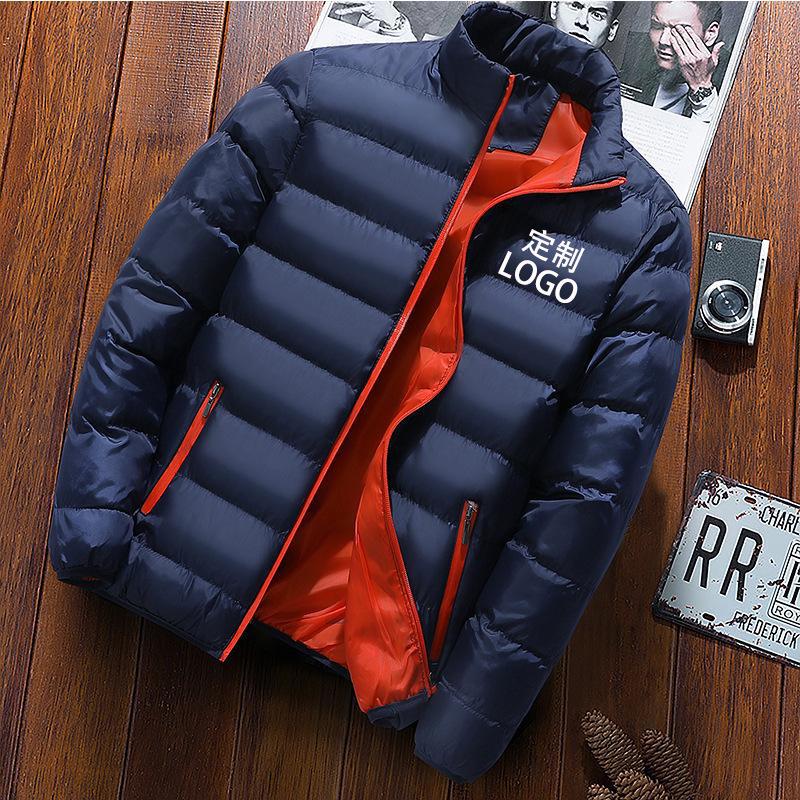 2024 Men s Casual Winter Stand Collar Thick Cotton Jacket Coat 5XL