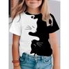 T-shirt Estiva per Bambini con Stampa 3D Girocollo Moda Versatile Traspirante Tendenza Casual