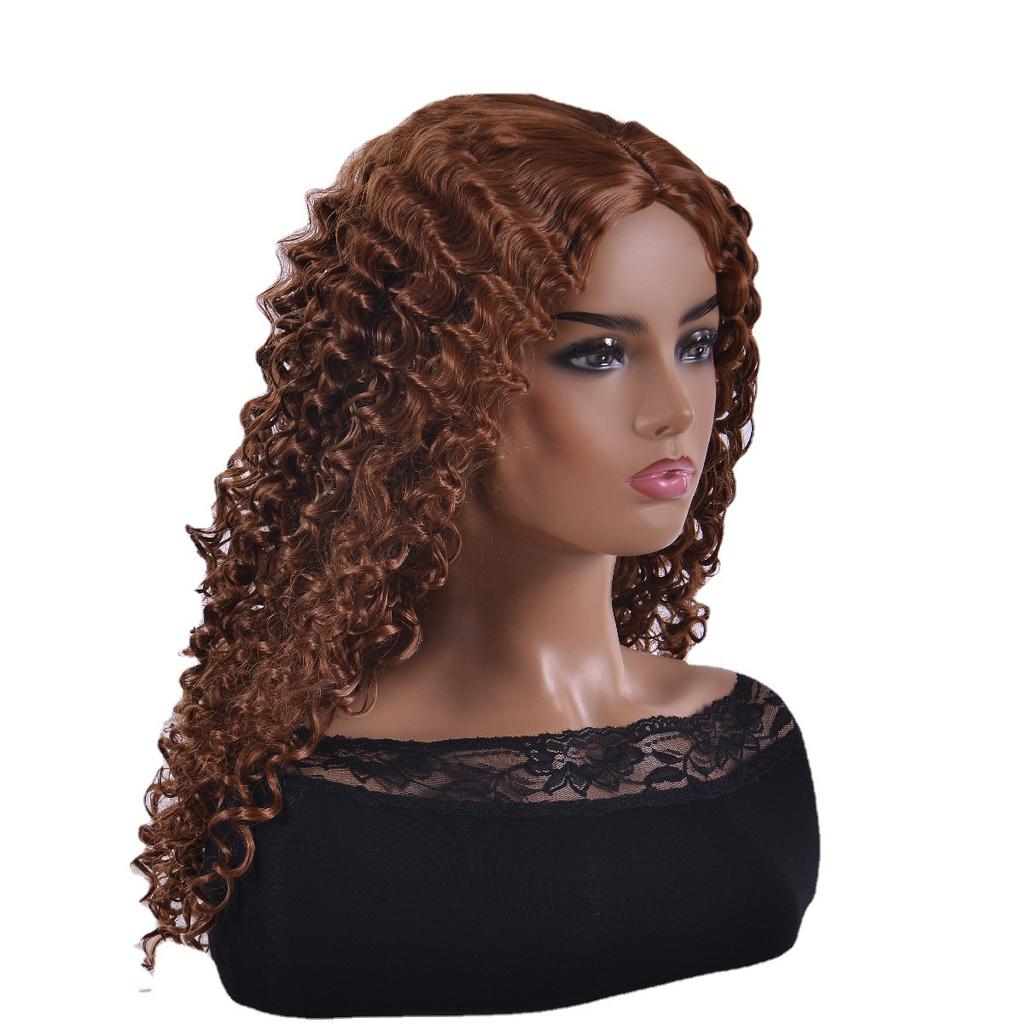 Long Curly Wig Afro Kinky Wigs For Women Synthetic Natural Brown Blonde Wigs Daily Cosplay Party Wig High Temperature Fiber Wigs