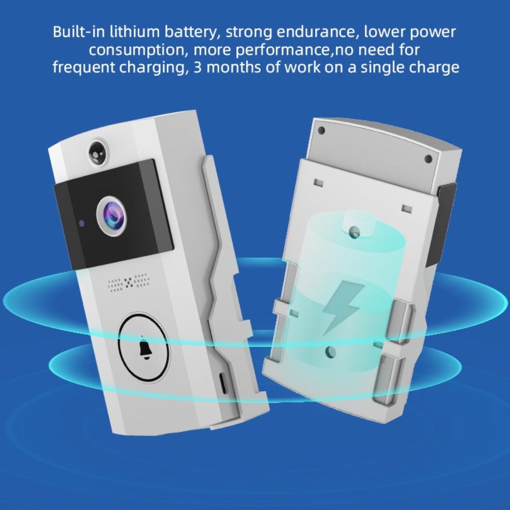 HD Wireless Video Doorbell with Solar Panel & Rain Cover, Smart Door Bell with Voice Changer, Two-Way Audio, Security Camera