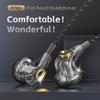 PT03 Wired Music Headphones, Flat Head Earbuds, Computer Mobile Phone, Universal HiFi