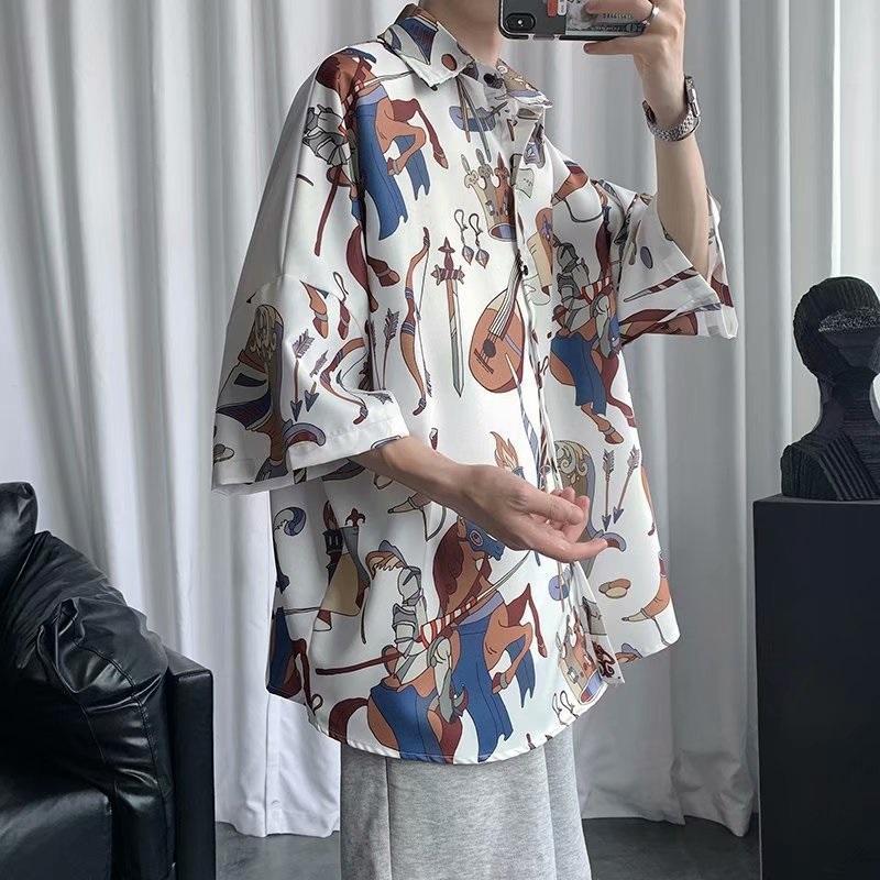 Zomer strandvakantie shirt, heren all-match shirt
