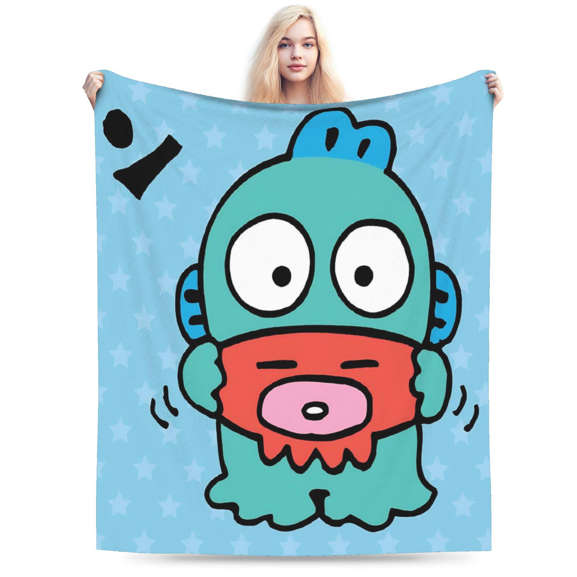 

Cute Hangyodon Octopus Blankets Wool Throw Blankets Summer Air Conditioning Personalised Ultra-Soft Warm Bedspreads 75x90cm