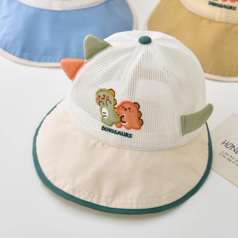 Large-Brim Kids Summer Sun Hat Thin Baby Duckbill Hat Cartoon Children's Mesh Basebal Hat Travel