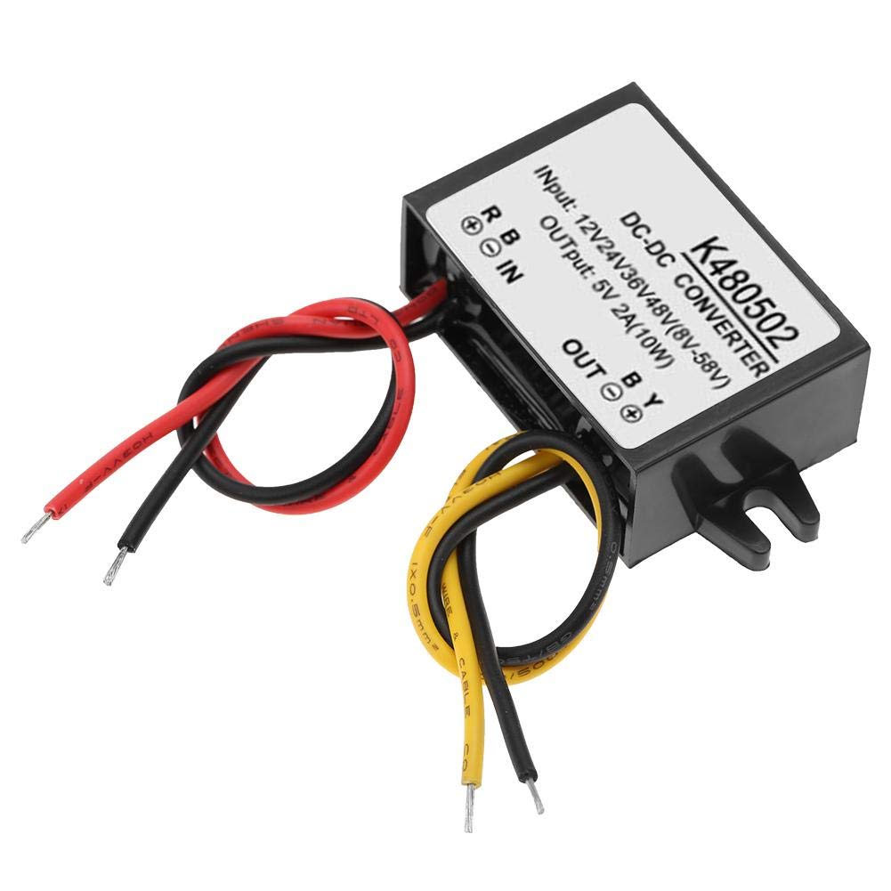 DC-DC Converter, /24V/36V/48V To 5V 10W 2A Multi Protection Converter Screen Monitor Camera Fan