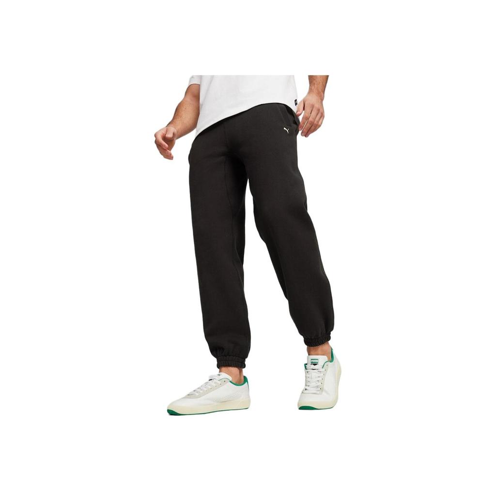 Puma Solid Color High Waist Tapered Knit Training Pants Men Bottoms Black 624007-01