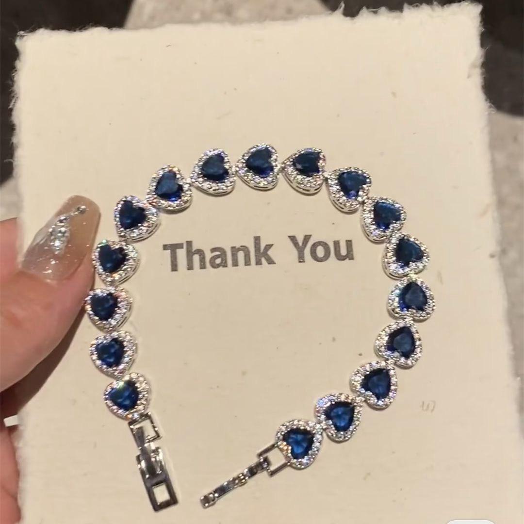 

Super Sparkling Zircon Bracelet Light Luxury Minimalist Style Versatile Wrist Jewelry Gift for Girlfriend