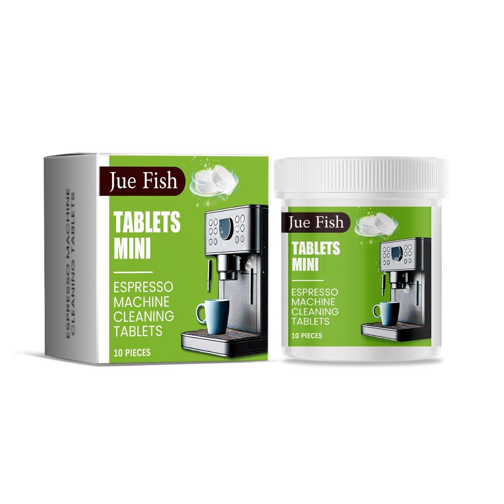 Jue-Fish Coffee Machine Cleaning Tablets Natural Citric Acid + Baking Soda for Quick Dissolution of Hard Scale 30 Tablets