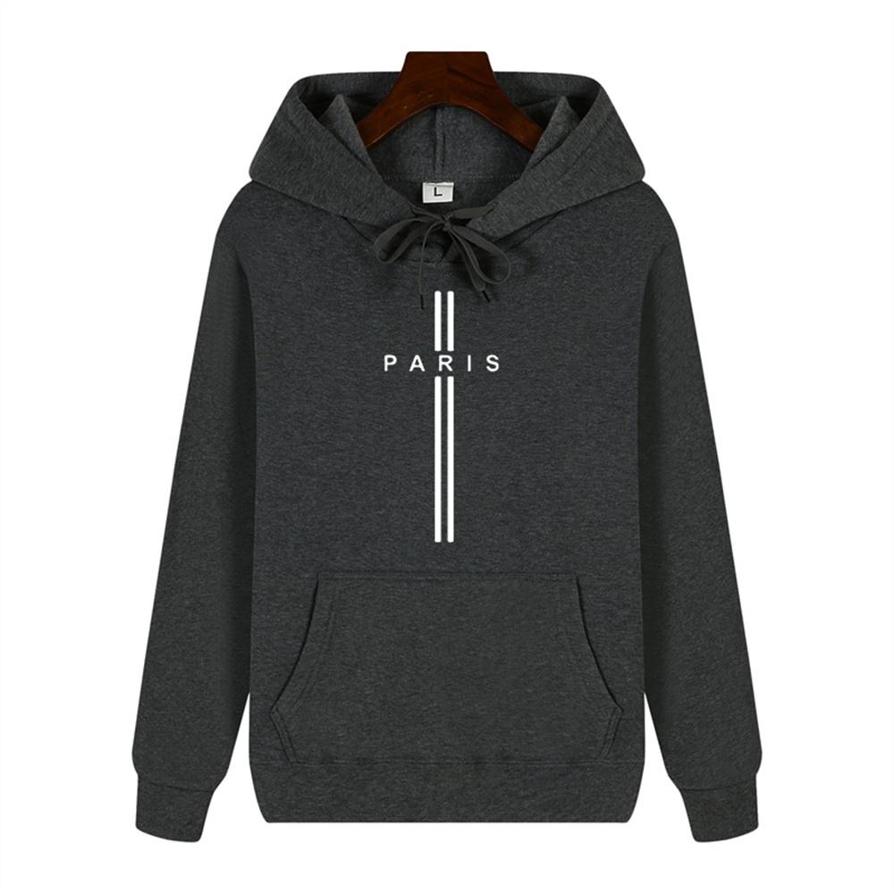 Simple Personality Printed Autumn and Winter Comfort Plus Cashmere Men's High Quality Casual Fashion Warm Street Hoodie