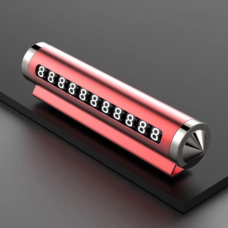 

Временный номерной знак для парковки автомобиля, черный алюминиевый сплав, роликовый регулируемый номерной знак для парковки автомобиля, автомобильные принадлежности красный