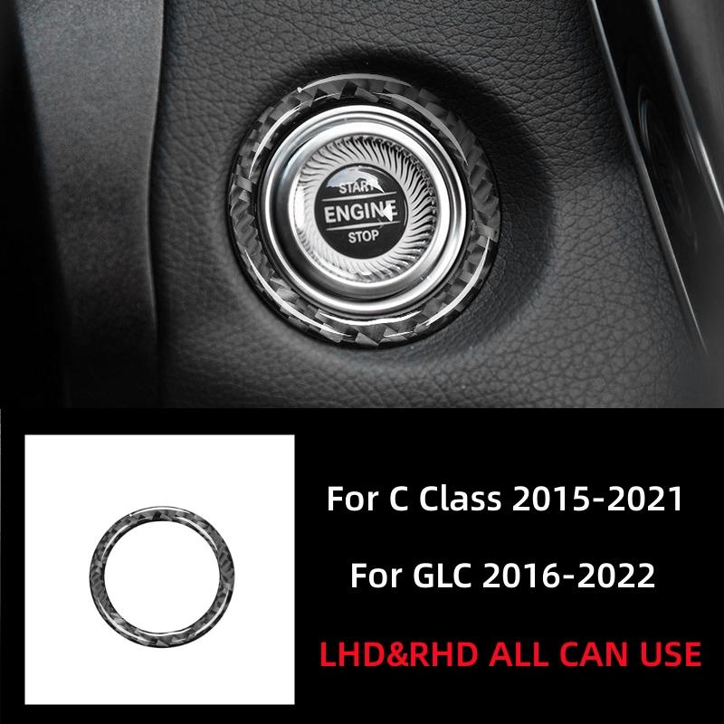 For Mercedes Benz C GLC Class W205 X253 Carbon Fiber Interior Modification Car Styling Decorative Stickers Cover Car Accessories