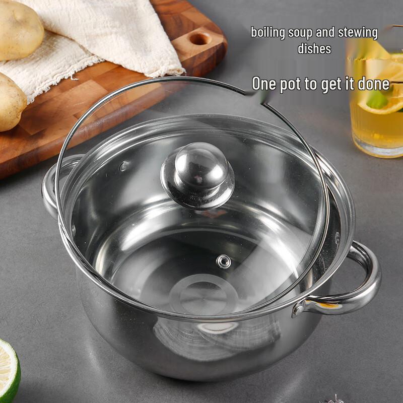 Bestde Hanis 22CM Stainless Steel Soup Pot