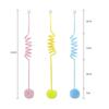 Funny Fluffy Cat Stick Spring Rope Ball Plush Retractable Interactive Teaser Hanging Training Cats Supplies Pet Toy