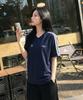 ULIFEZIP Sporty Synergy Women'S Oversized Track V-Neck Short Sleeve T-Shirt 4 Colors [Ulzv_5609]