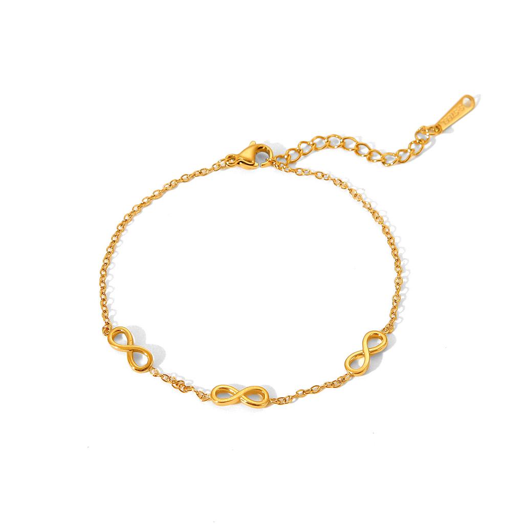 INS Fashion Digital Titanium Steel Bracelet For Women Simple Versatile Jewelry Fade Resistant Trendy Accessory