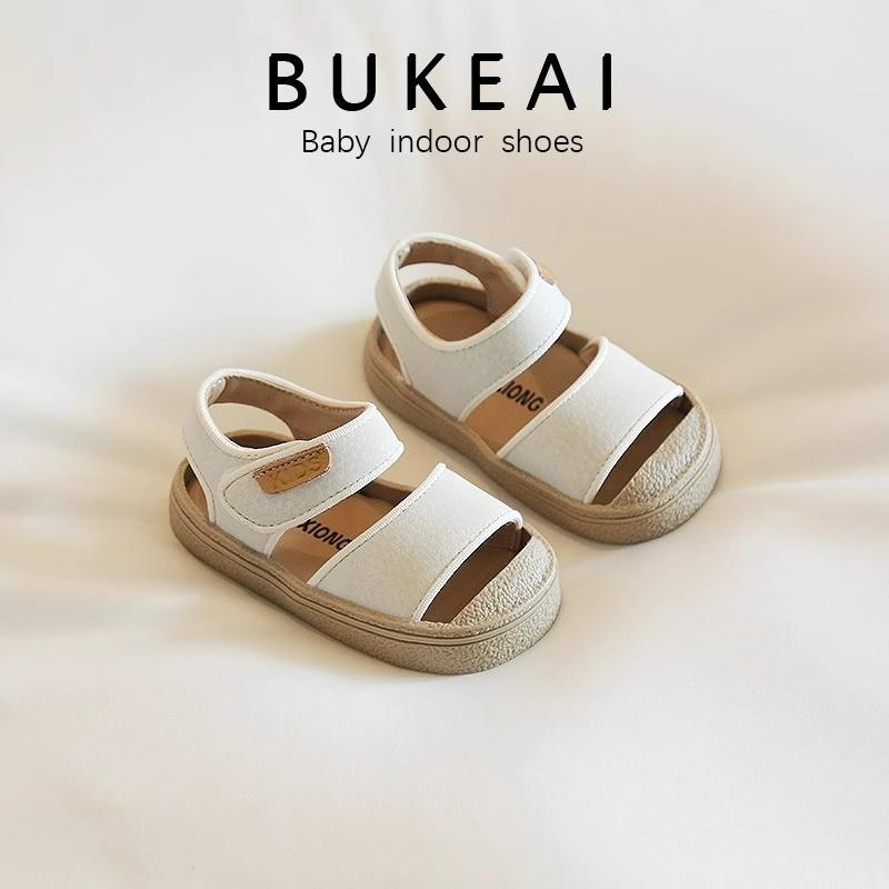 Kids Open Toe Hook Loop Casual Non Slip Flat Sandals 15