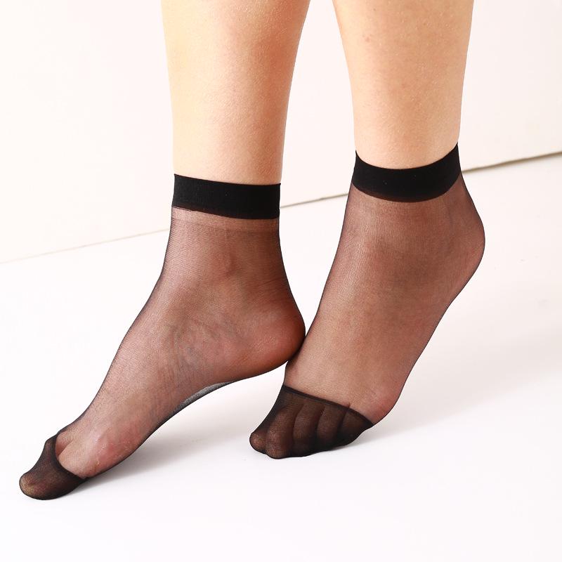 Women's Summer Thin Transparent Silk Anti-Snag Socks