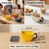 Creative Ceramic Mug Toothed Rim Spoon Holder Two Tone Glaze Small Capacity For Coffee Dessert Breakfast Home Cafe Use