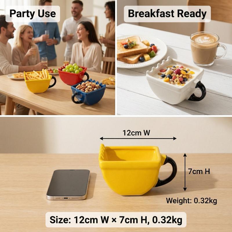 Creative Ceramic Mug Toothed Rim Spoon Holder Two Tone Glaze Small Capacity For Coffee Dessert Breakfast Home Cafe Use
