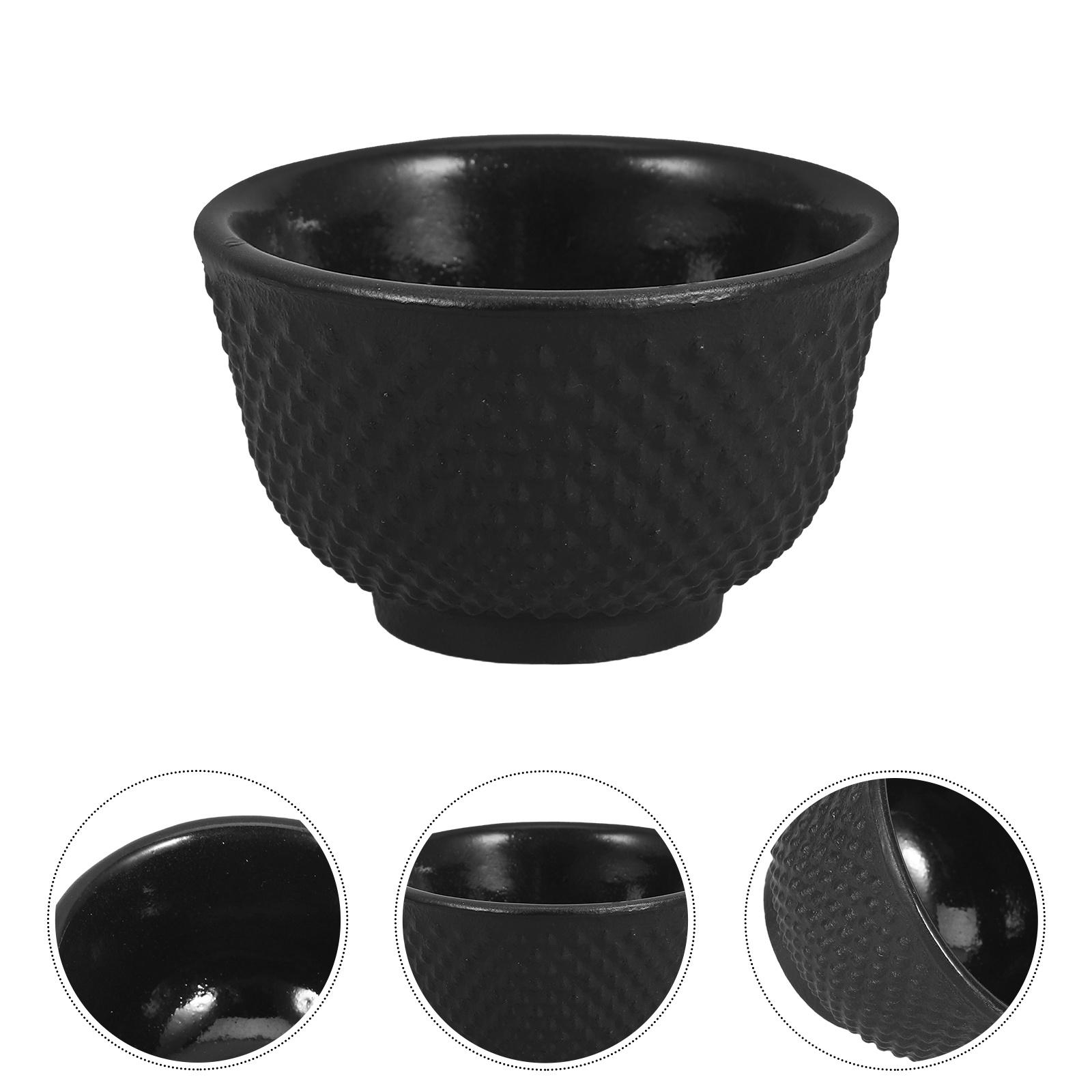 

2Pcs Cast Iron Tea Cups Retro Ornamental Handleless Asian Kung Fu Teacup Set Traditional Small Tea Bowls for Ceremony Restaurant other