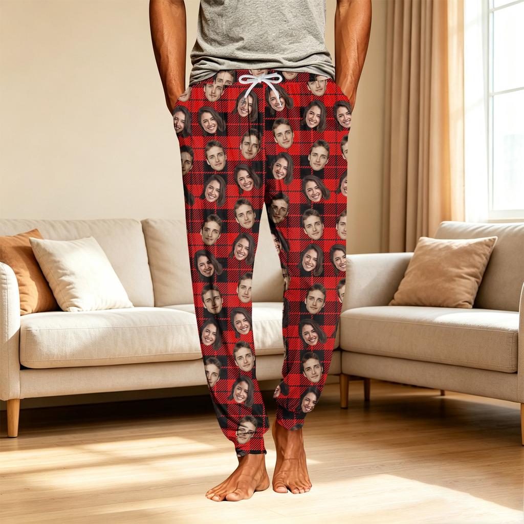 Men's Casual Sleep Pants with Pockets for Home Relaxation