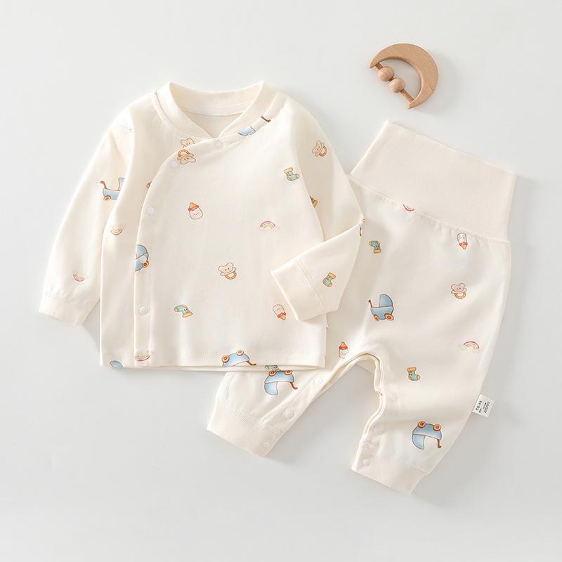 Autumn Baby Clothes Set: Cotton Pajamas & Pants for Newborns (Unisex)