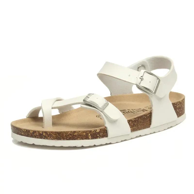 Fashion Fashion Cork Sandals New Women Summer Beach Gladiator Buckle Strap Sandals Shoes Flat Casual women Beach slippers
