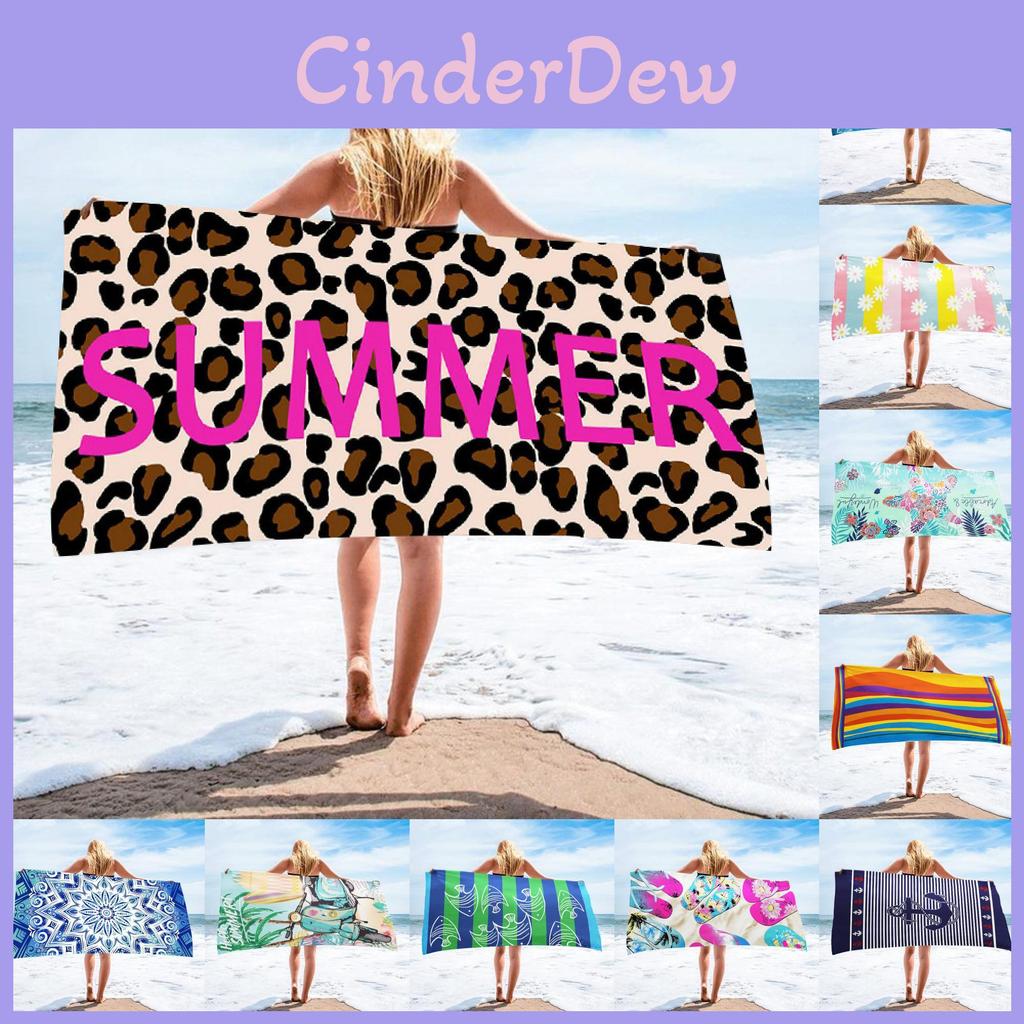 Printed Microfiber Beach Towel With High Water Absorption For Beach And Outdoor Activities