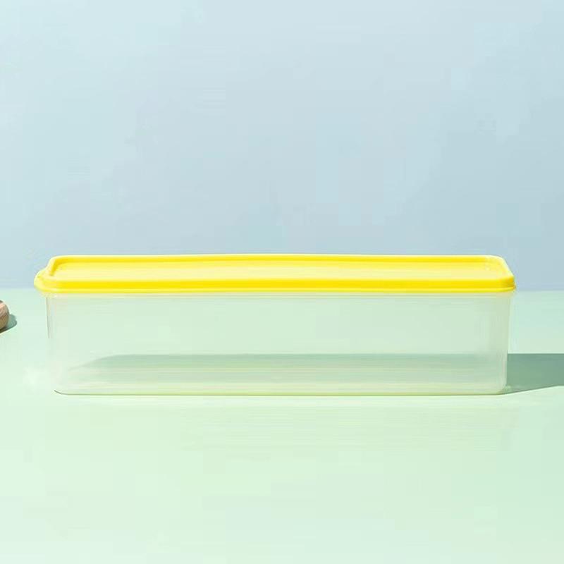 

Коробка для хранения лапши, длинная коробка для хранения лапши, пластиковая, большого размера, прямоугольная, для спагетти, большой емкости, герметичная коробка для еды жёлтый