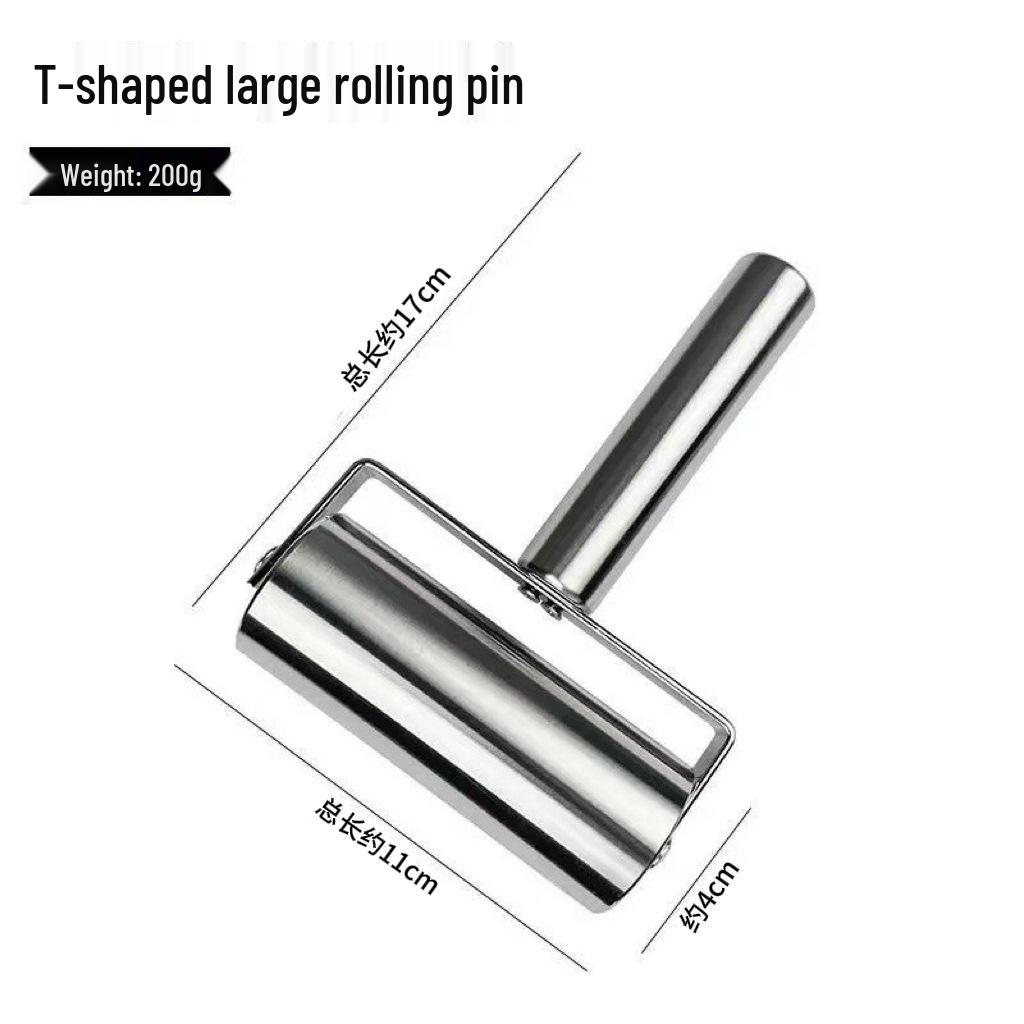 Ergonomic Stainless Steel Double-Headed Rolling Pin for Dumplings